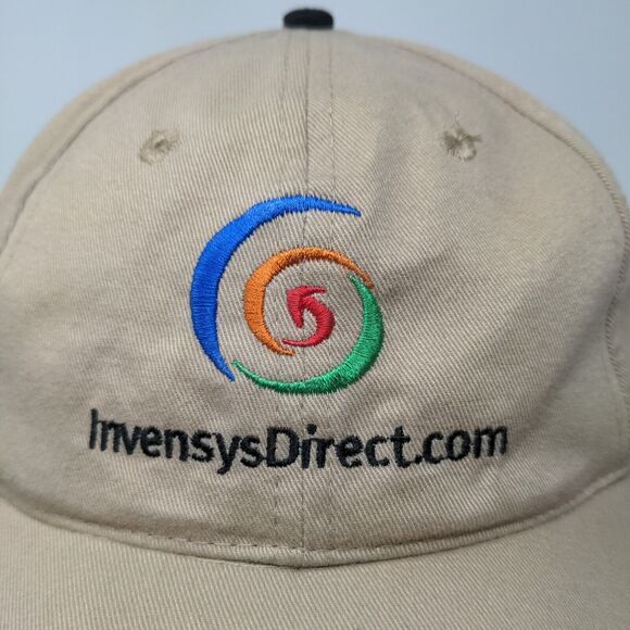 ZKAPZ Men's Slideback Hat Tan OSFA Invensys Direct Embroidered Logo - Picture 4 of 10